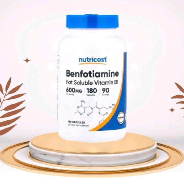 Benfotiamin + Thiamine 600mg nutricost _ Suplemen Kesehatan Usus dan Otak