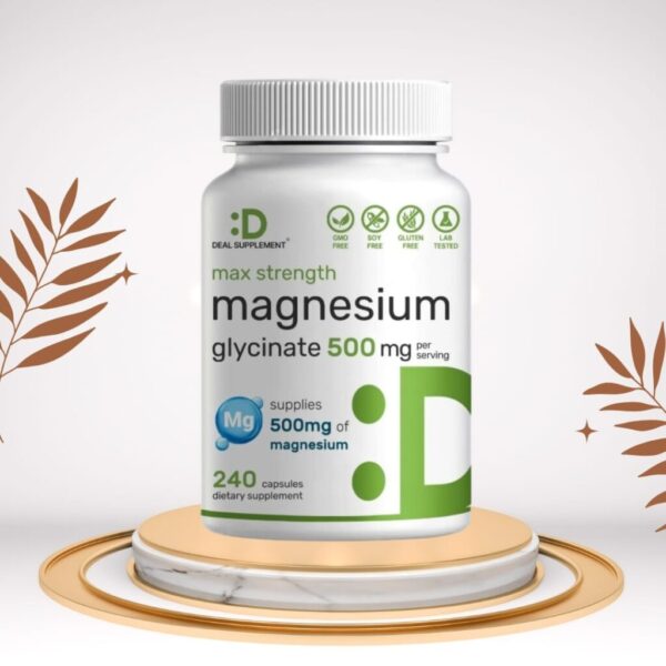 Magnesium glycinate max strength 500 mg